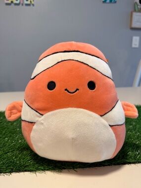 Squishmallows Orange & White Plush Fish